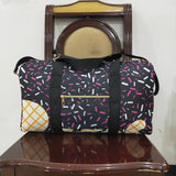 Waffle Ice Cream Black Gym Bag