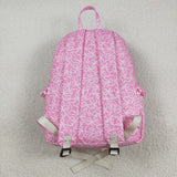 Bow Pattern Plaid Ruffles Pink Backpack