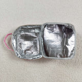 Bow Pattern Plaid Ruffles Pink Lunch Bag