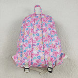 Bow Pattern Leopard Print Pink Backpack