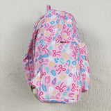 Bow Pattern Leopard Print Pink Backpack