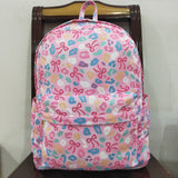 Bow Pattern Leopard Print Pink Backpack