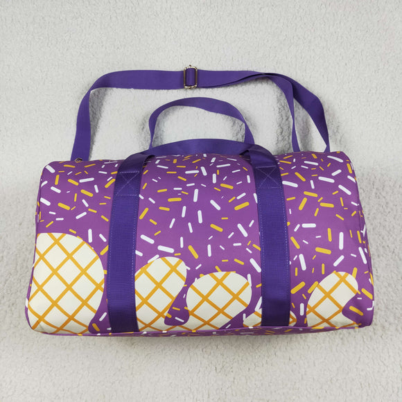 Waffle Ice Cream Purple Gym Bag
