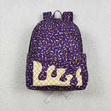 Waffle Ice Cream Purple Backpack