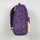Waffle Ice Cream Purple Backpack