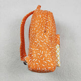 Waffle Ice Cream Orange Backpack