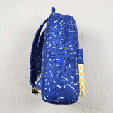 Waffle Ice Cream Blue Backpack