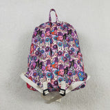 Cartoon Pop Floral Pink Backpack