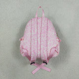 02-Light Pink Bow Pattern Plaid Ruffles Backpack