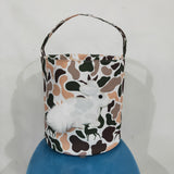 Bunny Camo White Kids Easter Bucket Bag