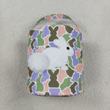 Bunny Colorful Camo Kids Easter Bucket Bag