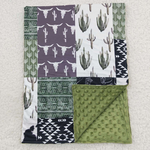 Cactus Aztec Green Jungle Blankets