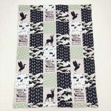 Ducks Deers Plaid Green Blankets