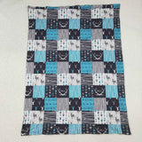Deer Wild Free Black Plaid Blankets