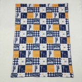 Lineman Plaid Navy Orange Blankets
