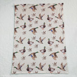 Jungle Hunting Duck Green Blankets