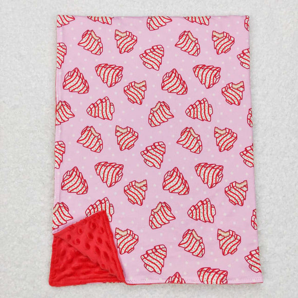 Tree Cookie Pink Red Christmas Blankets