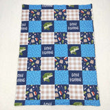 Gone Fishing Plaid Green Blankets