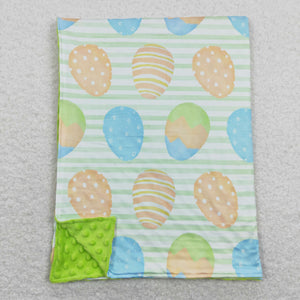 Eggs Green Stripe Baby Easter Blankets