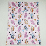 Cartoon Dogs Pink Plaid Baby Valentines Blankets