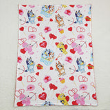 Cartoon Dogs Heart Red Baby Valentines Blankets