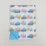 Truck Eggs Blue White Baby Easter Blankets