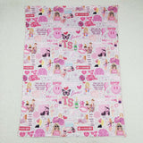 Singer Pink White Baby Blankets