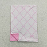 Bow Pattern Pink Baby Blankets