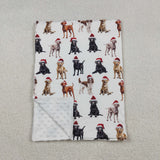 Dog White Christmas Blankets