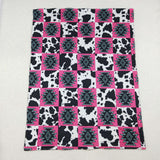 Aztec Cow Print Black Blankets