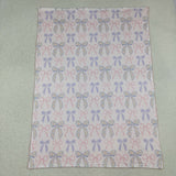 Floral Bow Pattern Pink Blankets