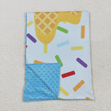 Waffle Ice Cream Sky Blue Blankets
