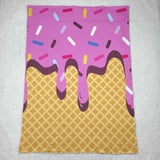 Waffle Ice Cream Hot Pink Blankets