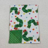 Cartoon Caterpillar Green Blankets