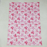 Bow Pattern Pink Plaid Blankets