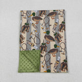 Duck Gray Stripe Green Blankets