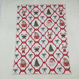 Santa Bow Pattern Plaid Christmas Blankets