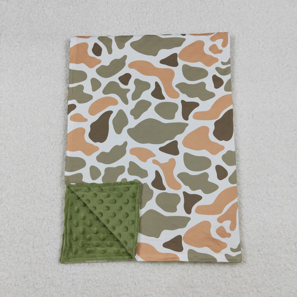 Camo Brown Green White Blankets