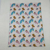 Cartoon Dinosaur Stars Blue Blankets