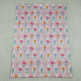 Floral Plaid Hot Pink Blankets