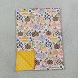 Pumpkin Floral Yellow Blankets