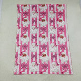 Santa Hot Pink Stripe Baby Christmas Blankets