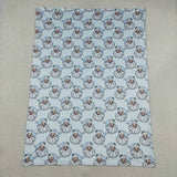 Santa Sky Blue Stripe Baby Christmas Blankets