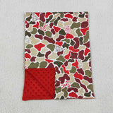 Santa Camo Red Baby Christmas Blankets