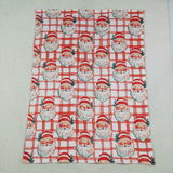 Santa Plaid Red Baby Christmas Blankets