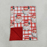 Santa Plaid Red Baby Christmas Blankets