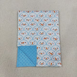 Snowman Sky Blue Baby Christmas Blankets