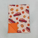 Pumpkin Truck Orange Baby Blankets