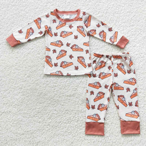 Leaves Pie Boys Long Sleeve Pajamas