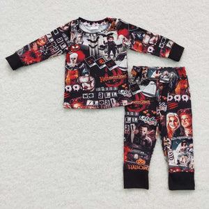 Clown Boo Black Boys Halloween Pajamas